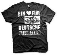 Ein Herz f&uuml;r deutsche Raubkatzen Herren Tshirt