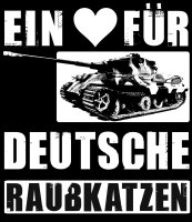 Ein Herz für deutsche Raubkatzen Herren Tshirt XL