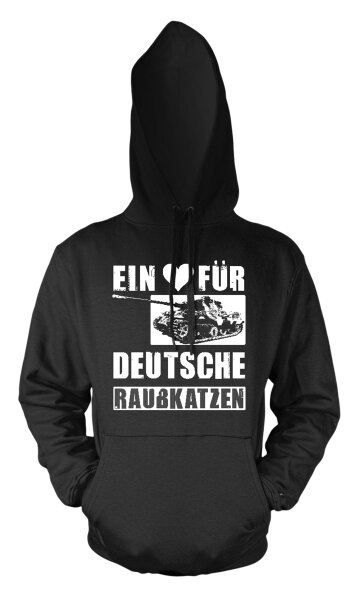 Ein Herz für deutsche Raubkatzen Herren Hoodie Kapuzenpulli L