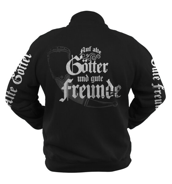 Böse Menschen - Freizeitjacke Auf alte Götter  gute Freunde 6XL