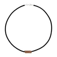 Runenband Bronze mit Lederkette 50 mm