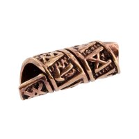 Runenband Bronze mit Lederkette 50 mm