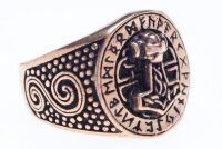 Donar Futhark Thorhammer Ring mit Runen 19/60 mm