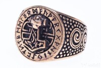 Donar Futhark Thorhammer Ring mit Runen 19/60 mm
