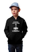 Kleiner Hammer grosse Wirkung Kinder Hoodi Kapuzenpulli 128