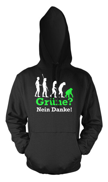 Grüne Nein Danke Herren Hoodie Kapuzenpulli XL