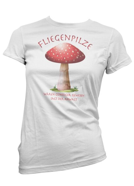 Fliegenpilze - Scheidungsshirt Damen Trennung Scheidung Weiss-L