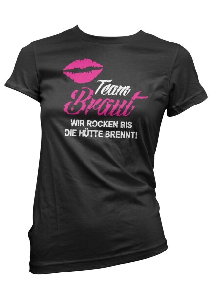 Team Braut JGA Junggesellinenabschied Shirt Schwarz-XL