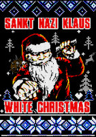 Sankt Nazi Klaus White Christmas Weihnachtspulli L
