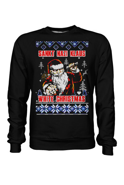 Sankt Nazi Klaus White Christmas Weihnachtspulli 4XL