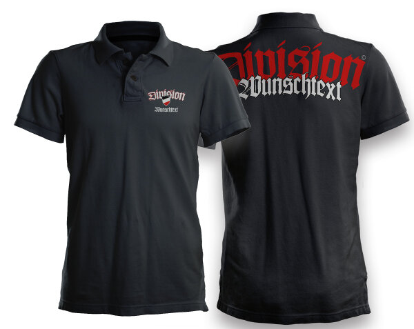 Division WUNSCHTEXT Poloshirt Herren