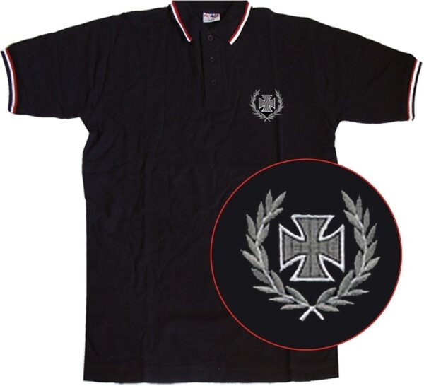EK mit Lorbeerkranz - Poloshirt Eisernes Kreuz XL