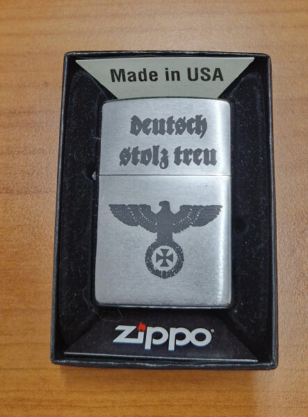 ZIPPO Sturmfeuerzeug Deutsch stolz treu EINZELSTÜCK