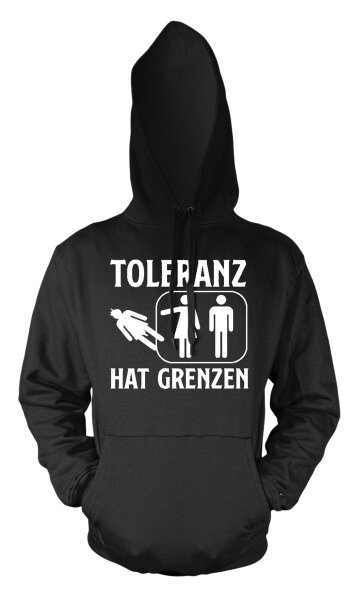 Toleranz hat Grenzen Herren Hoodie Kapuzenpulli