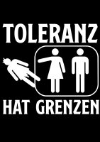 Toleranz hat Grenzen Herren Tshirt XXL