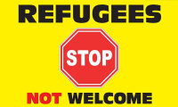 Fahne - Refugees not Welcome