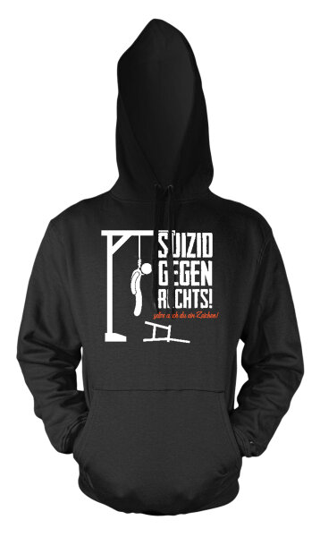 Suizid gegen Rechts setze ein Zeichen Herren Hoodie Kapuzenpulli