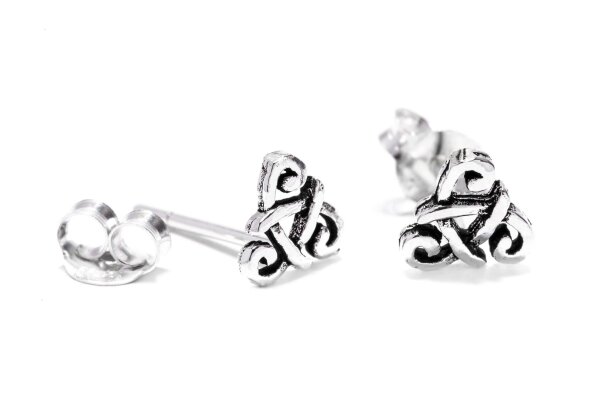 Kelten Ohrstecker RYHANN Ø 6 mm Britischer Ohrschmuck Silber