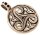 Schmuck Anhänger DEVYN Ø 3.1 cm Triskele Celtic Vintage Bronze
