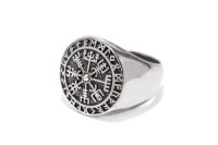 Runen Vikings Ring VEGVISIR 18 mm Wikinger Kompass...