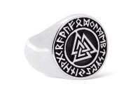 Vikings Runenring VALKNUT 17 mm Wotansknoten mit Runen...