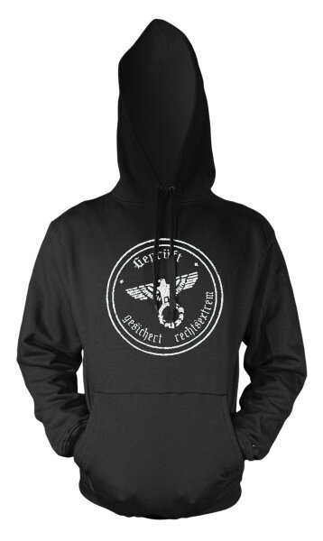 Gesichert Rechtsextrem geprüft! Herren Hoodie Kapuzenpulli