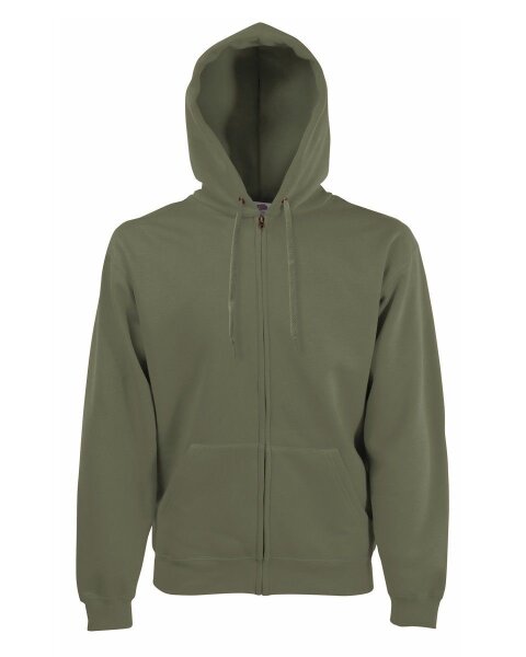 Kapuzenzipper Herren Classic Olive-2XL