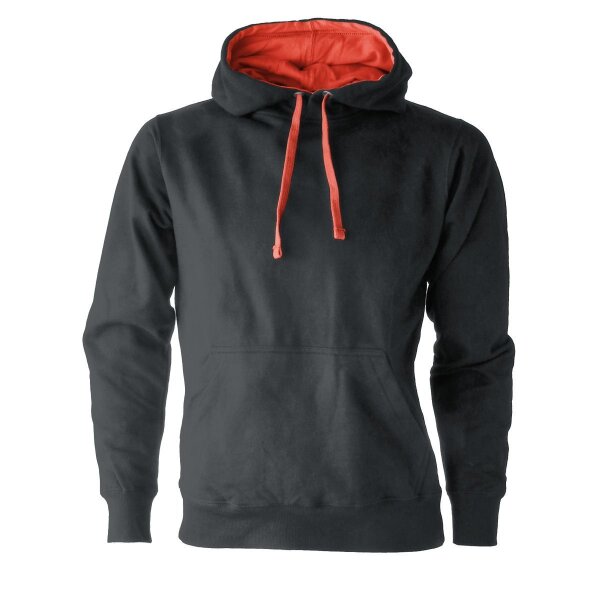 Kapuzenpulli Contrast Hoodie black-red-2XL