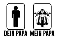 Dein Papa Mein Papa Biker - Kinder Tshirt
