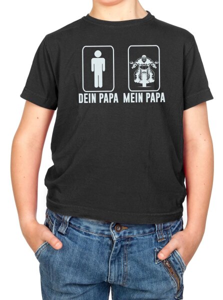 Dein Papa Mein Papa Biker - Kinder Tshirt