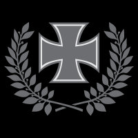 EK mit Lorbeerkranz - Poloshirt Eisernes Kreuz Soldaten Biker Weltkrieg MC