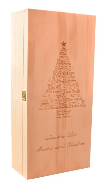 Geschenkbox personalisiert Weihnachtsbaum Geschenkverpackung Wunschname