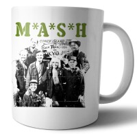 M.A.S.H Geschenkbox mit Tshirt Aufkleber Tasse Lazarett Militär Army L