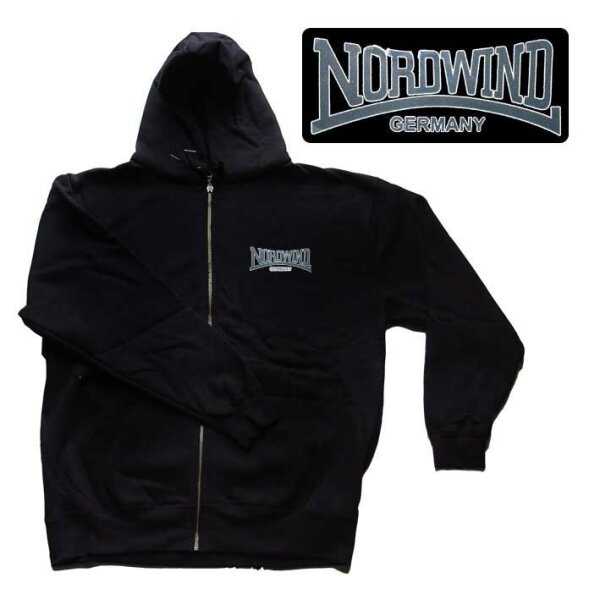 Nordwind Kapuzen-ZIP-Jacke Schwarz-XL