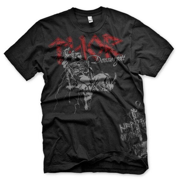 THOR Donnergott 3 - Tshirt Wotan Walhalla Odin Mjöllnir L