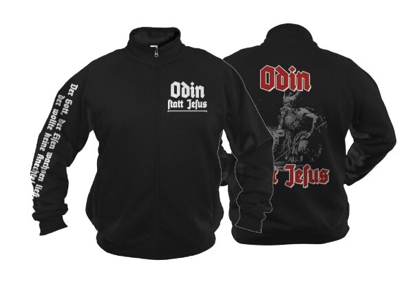 Odin statt Jesus 2 - Freizeitjacke Sweatjacke Viking Thor Wotan L