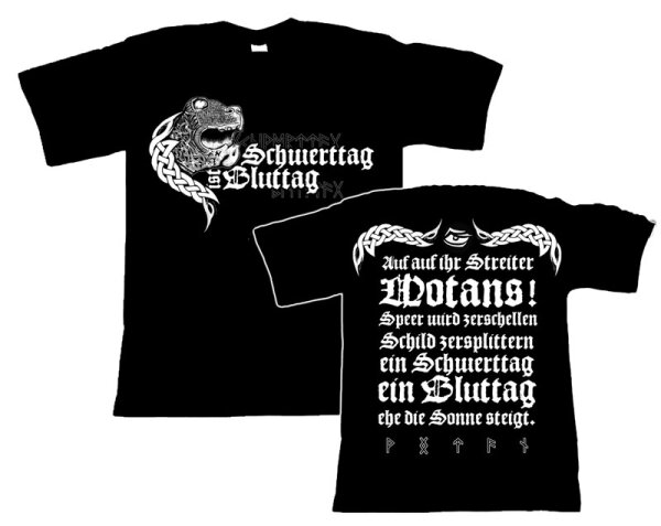 Schwerttag ist Bluttag - Tshirt Midgard Asatru Thor Wotan Odin Valhall Vikings 2XL