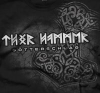 Thorhammer GÖTTERSCHLAG - Tshirt Mjölnir Wotan Odin Runen Sleipnir Walhalla