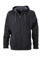 Mens Hooded Jacket, Farbe: black/carbon