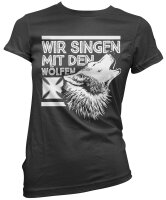 Wir singen mit den Wölfen - Ladyshirt Deutschrock...