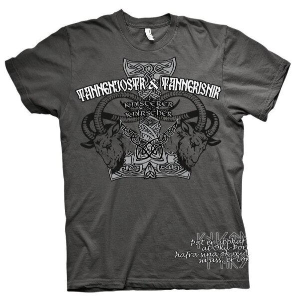 Tanngjostr & Tanngrisnir - TShirt Thor Asgard Midgard Odin Wotan Ziegen L
