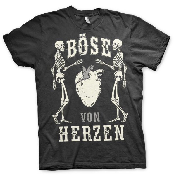B&ouml;se von Herzen -  T-shirt Punk Deutschrock Biker MC